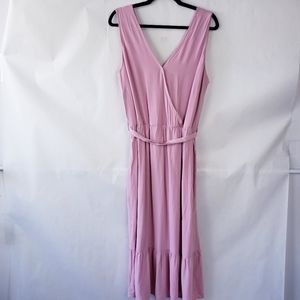 Caralyn mirand the drop Womens dress Ruffle Hem belted Sleeveless V Neck XL